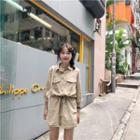 3/4-sleeve Pocketed Playsuit