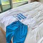 Set: Letter-printed Oversized T-shirt + Jogger Pants