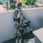 Set: Pattern 3/4-sleeve Top + Maxi Skirt
