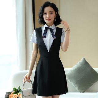 Mini A-line Jumper Skirt / Short-sleeve Shirt / Set
