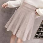 A-line Pleated Knit Skirt