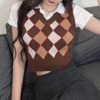 Argyle Sweater Vest / Shirt / Tie / Skirt / Set