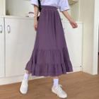 High-waist Plain Layered Dress