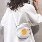 Sunny Side Up Egg Crossbody Bag White - One Size