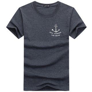 Short-sleeve Anchor Printed T-shirt