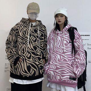Couple Matching Zebra Pint Hoodie