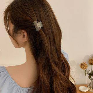 Acrylic Hair Clamp 1pc - Blue & Beige - One Size