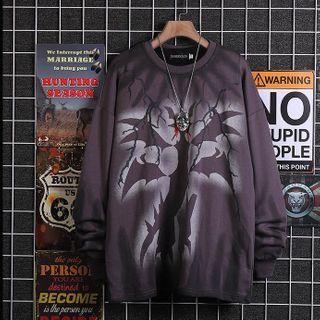 Bat Print Pullover