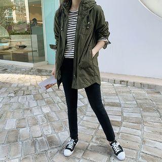 High-neck Short Cotton Parka