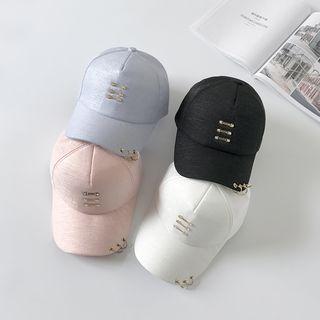 Ring Detail Rhinestone Baseball Cap