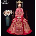 Two-piece Embroidered Chinese Wedding Cheongsam