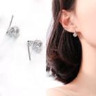 925 Sterling Silver Hollow Ball Dangle Earring Silver - One Size