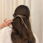 Bow Hair Clip Black & Brown - One Size