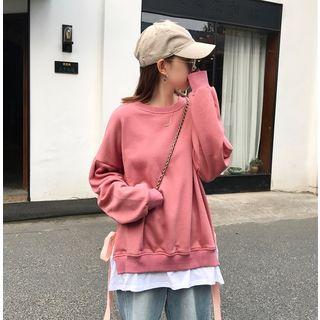 Side Tie Mock Two-piece Pullover