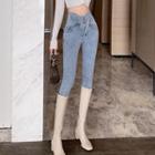 High-waist Skinny Plain Jeans