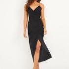 Chain Strap Shirred Midi A-line Dress