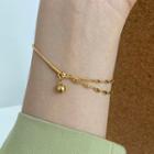 Layered Stainless Steel Bracelet Gold - One Size