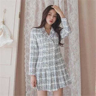 Double-breasted Tweed Mini Dress