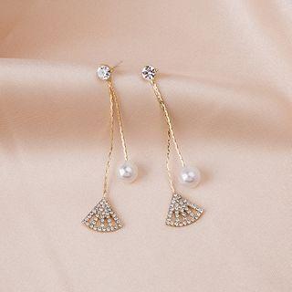 Rhinestone Drop Earring 1 Pair - E3011 - As Shown In Figure - One Size