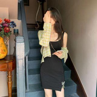 Cropped Plaid Jacket