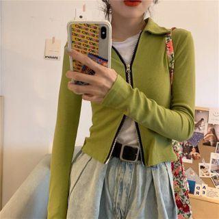 Long-sleeve Zip-up Shirt