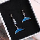 Non-matching Whale Tail Dangle Earring