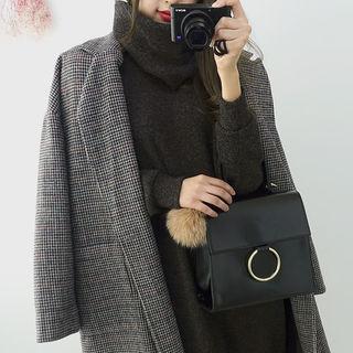 M Lange Pullover Dress With Neck Warmer