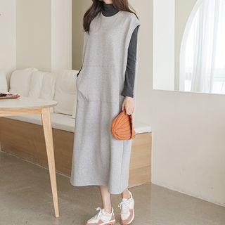 Sleeveless Maxi Sweatshirt Dress