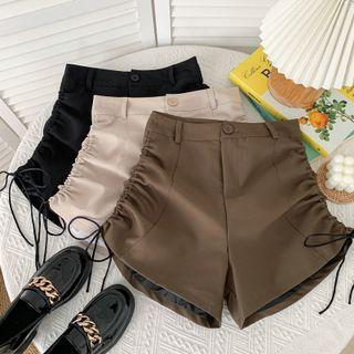 Drawstring-side High-waist Dress Shorts