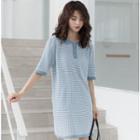 Short-sleeve Knitted Collar Dress