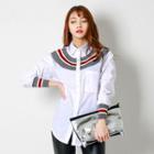 Contrast Knit-trim Shirt