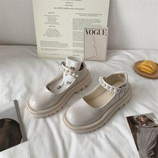 Beaded Platform Mary Jane Shoes