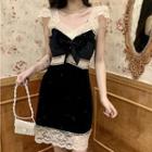 Lace Panel A-line Dress / Camisole Top