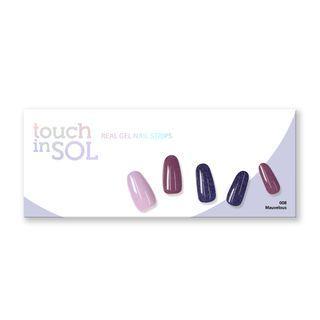 Touch In Sol - Real Gel Nail Strips - 12 Types #08 Mauvelous