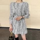 Inset Shorts Leopard Print A-line Dress White - One Size