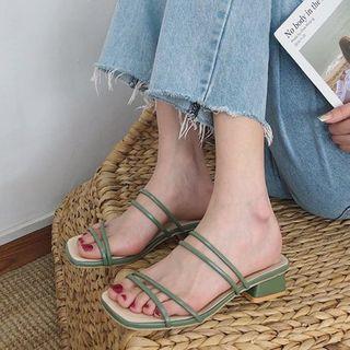 Thin Strap Low Heel Sandals