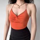 Open-back V-neck Camisole Top