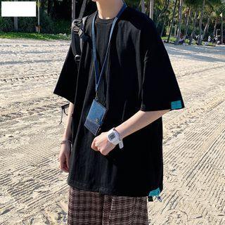 Short-sleeve Drawstring-hem T-shirt