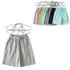 Tie-strap High-waist Sweatshorts