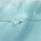925 Sterling Silver Wave Necklace Silver - One Size