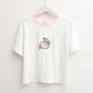Shell Embroidered Short-sleeve T-shirt