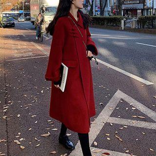 Frog Button Plain Coat
