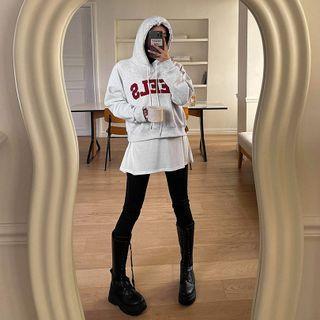 Feels Letter Raglan Hoodie