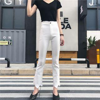 Ripped Bell-bottom Pants