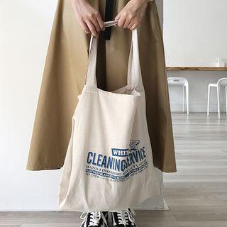 Canvas Print Tote Bag Cleaning Service - White - One Size