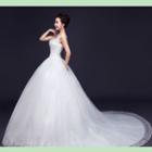 Sleeveless V-neck Wedding Ball Gown