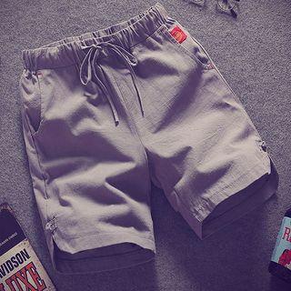 Frog Button Plain Shorts