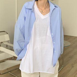 Long-sleeve Plain Shirt / Short-sleeve Plain T-shirt