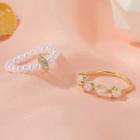 Set Of 2: Ring Faux Pearl Ri 01kc-9621 - Gold - One Size