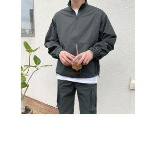 High-neck Anorak Top